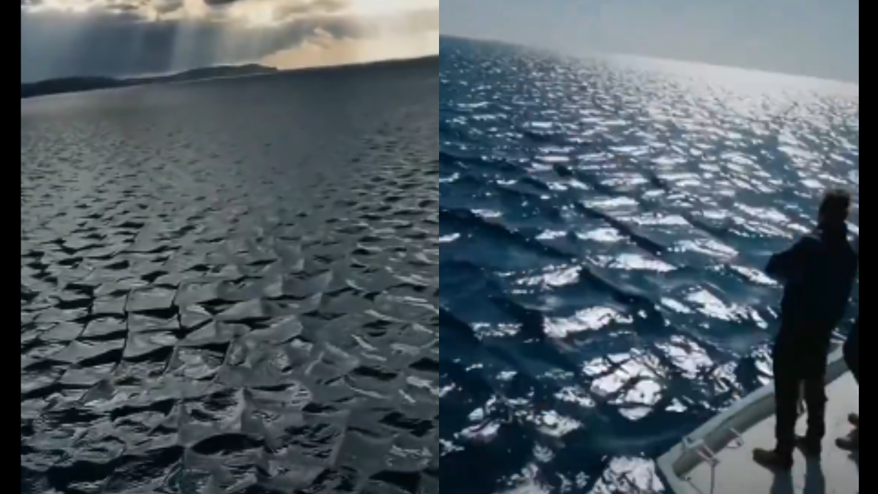 most dangerous waves viral video of massive square waves in open ocean leaves internet terrified watch