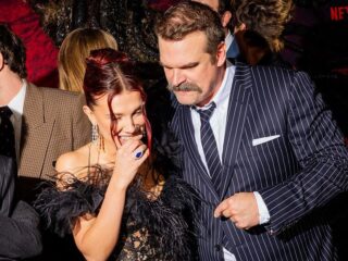 David Harbour noticed at Millie Bobby Brown's twenty second party months after 'bullying' rift