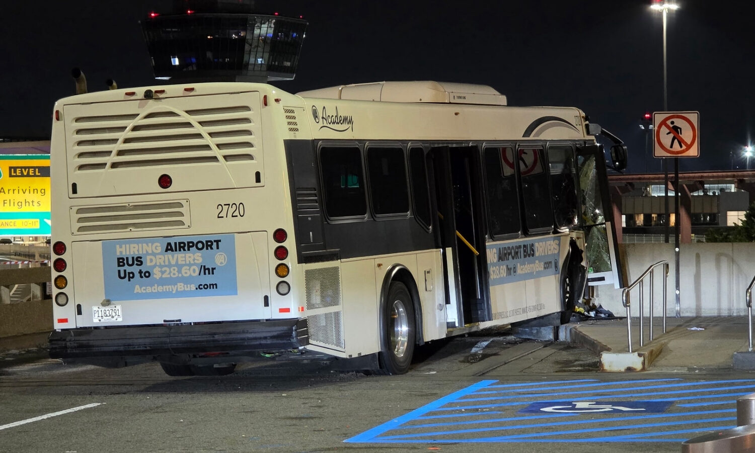 Airport Shuttle Bus Hits Wall at Newark Liberty International Airport, Injuring 13 People, 3 Seriously