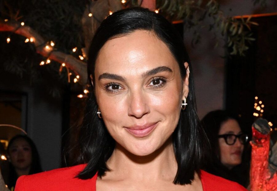 Gal Gadot Turns Heads in Plunging Red Dress at Star-Studded Party