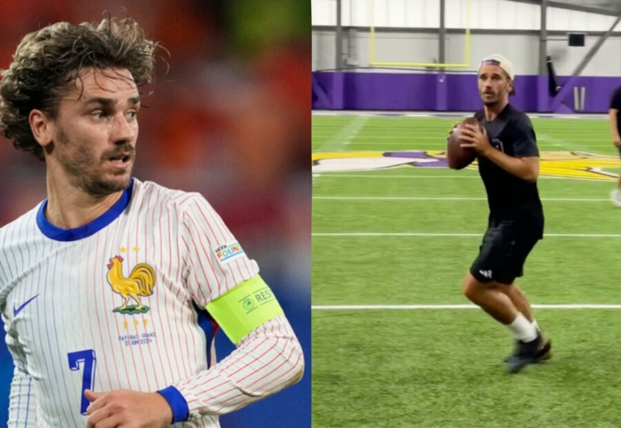 Griezmann Throws Perfect Deep Ball, Prompting NFL Teams to Wonder If He Wants to Try Out