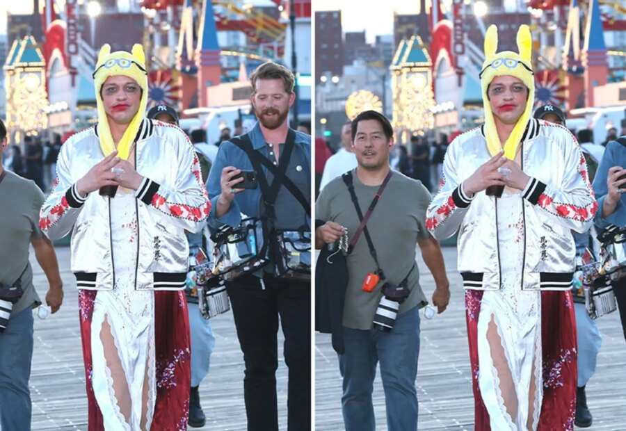 Pete Davidson in Full Costume as ‘Tommy Karate’ in Big Frigin’ Diff