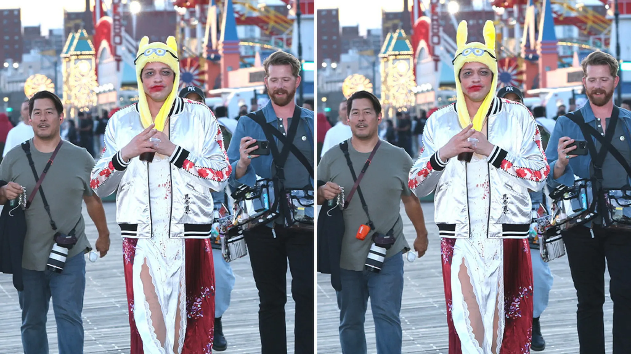 Pete Davidson in Full Costume as ‘Tommy Karate’ in Big Frigin’ Diff
