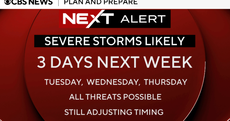 Philadelphia Forecast: Scattered Showers Monday, With Severe Weather Possible Later This Week
