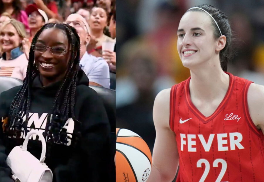 Simone Biles Gets Huge Ovation at Fever Game, Shares Special Moment With Caitlin Clark on Historic Night