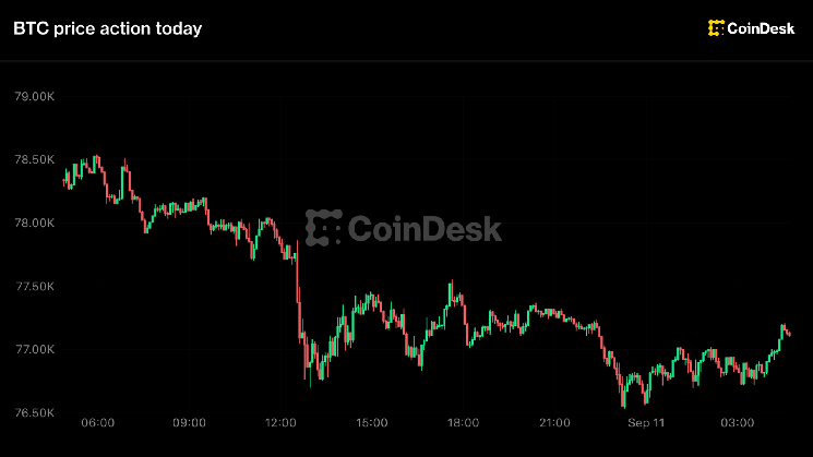 Bitcoin Below $77,000, Zcash Leads Losses as Traders Bet on Fed Rate Hike