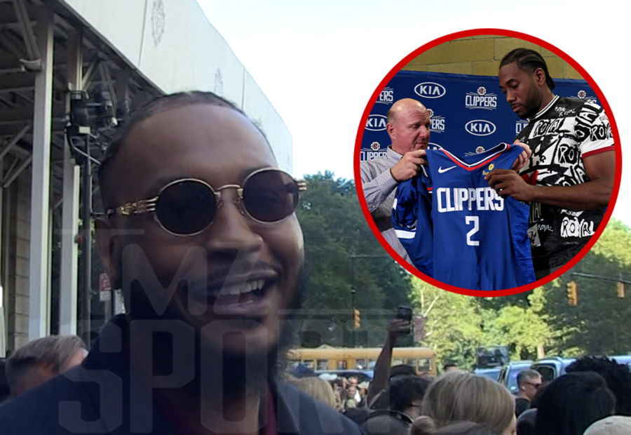 Carmelo Anthony Brushes Off Clippers Scandal Questions at New York Fashion Week