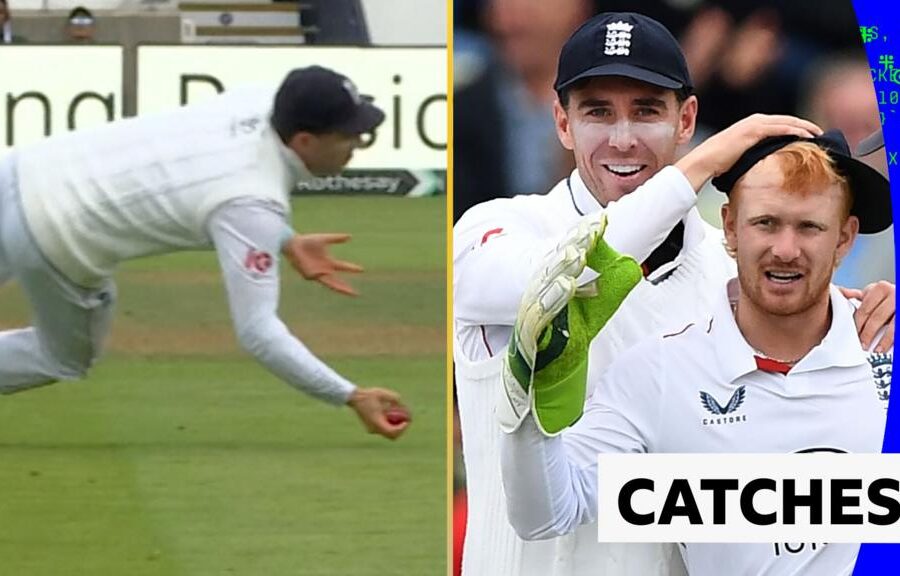 England vs Pakistan Third Test: Dan Lawrence, Jordan Cox Take Diving Catches to Dismiss Shan Masood, Babar Azam