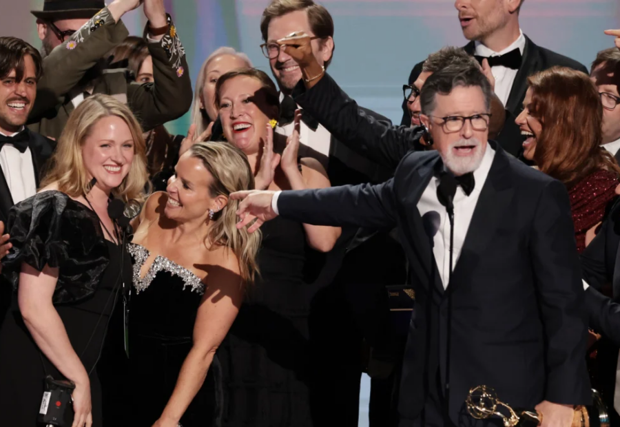Stephen Colbert Uses Emmy Acceptance Speech to Advocate for Late Show Staff Jobs