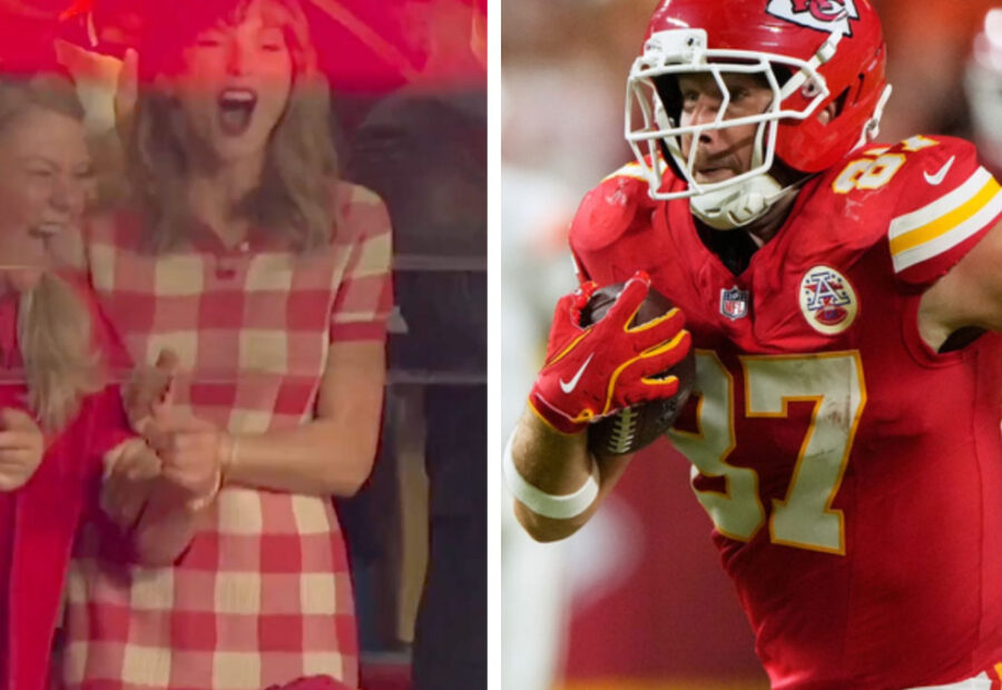 Taylor Swift Celebrates Travis Kelce’s Big Run Against Denver Broncos