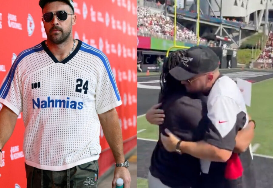Travis Kelce Reunites With Former Chiefs Teammate Bryan Cook at Cincinnati Home Opener